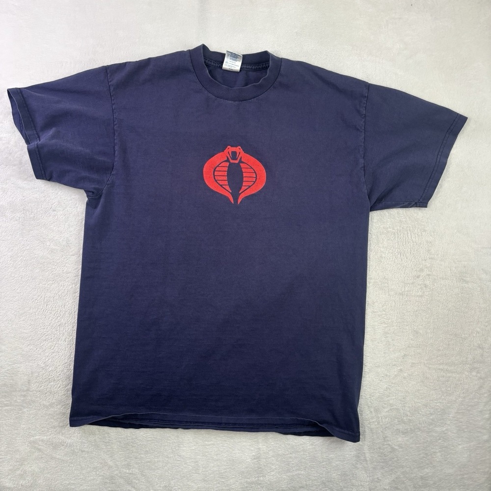 VTG Delta G.I. Joe Cobra Kai Navy Blue Short Sleeve Graphic Shirt Men's Large